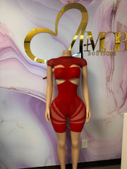 Cut It Ou Rumper (Red)