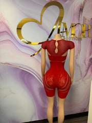 Cut It Ou Rumper (Red)